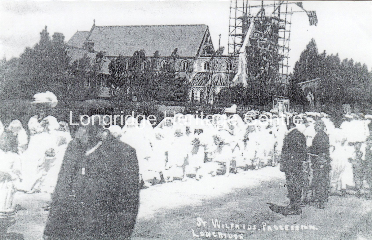 317B - Pitt Street (Derby Road) - St Wilfrids tower & extension under construction - 1907